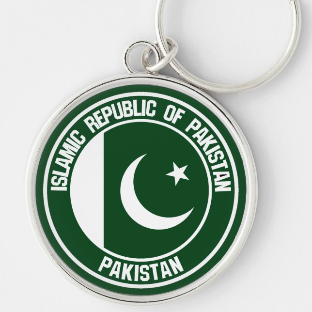 Pakistan Round Emblem Key Ring (Front)