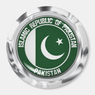 Pakistan Round Emblem Magnet