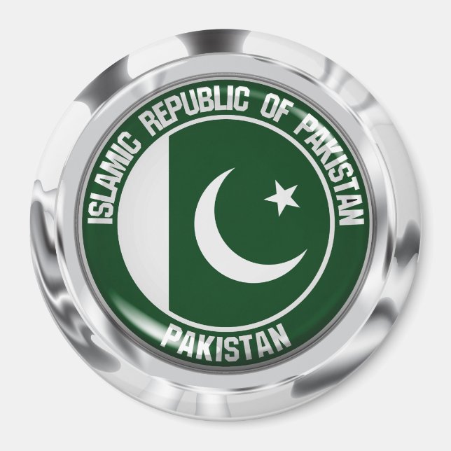 Pakistan Round Emblem Magnet (Front)
