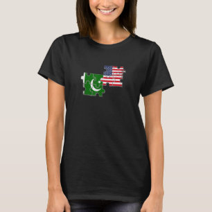 Pakistan USA Pakistani American Flag T-Shirt