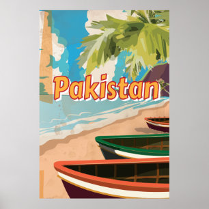 Pakistan Vintage vacation Poster