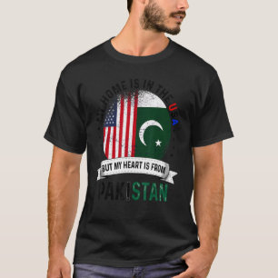 Pakistani American Patriot Heart Is From Pakistan T-Shirt
