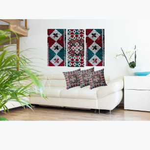 Pakistani / Balochi / Indian / Turkish dzin Poster Triptych