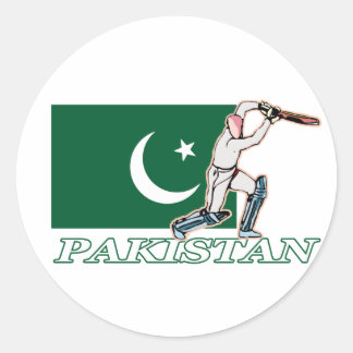 Pakistani Cricket Player Classic Round Sticker