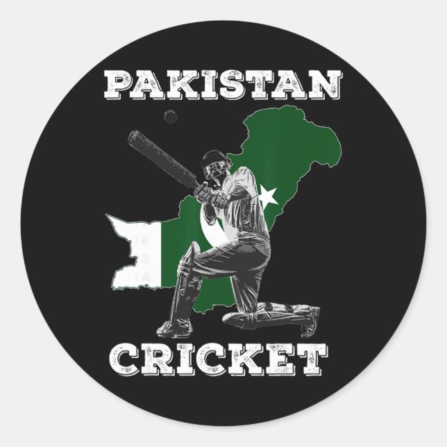 Pakistani Cricketer Men  Classic Round Sticker (Front)