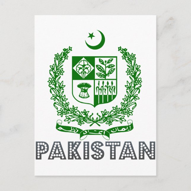 Pakistani Emblem Postcard (Front)