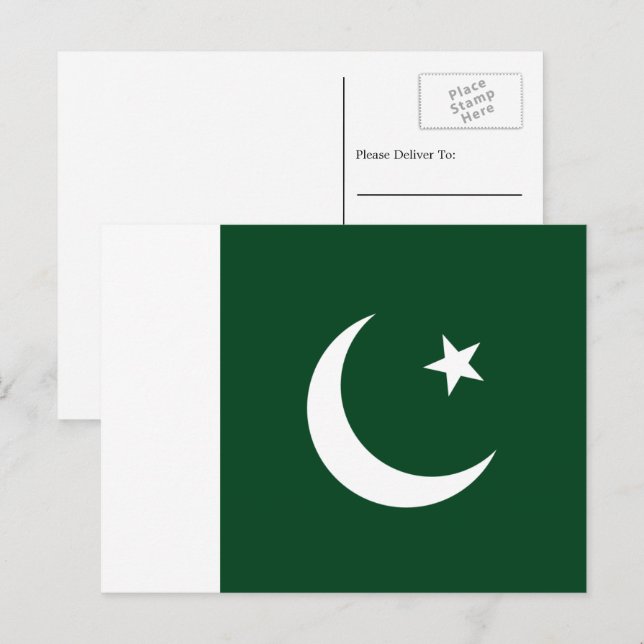 Pakistani Flag, Flag of Pakistan Postcard (Front/Back)