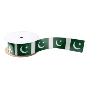 Pakistani Flag & Pakistan travel, holiday/sports Satin Ribbon