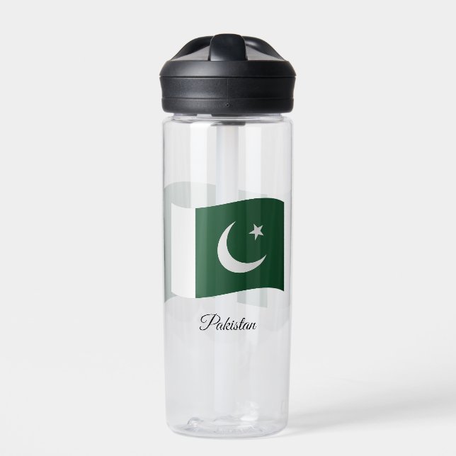 Pakistani Flag, Patriotic Pakistan Water Bottle (Front)