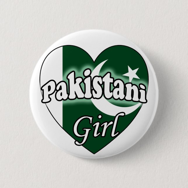 Pakistani Girl 6 Cm Round Badge (Front)