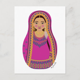 Pakistani Matryoshka Postcard
