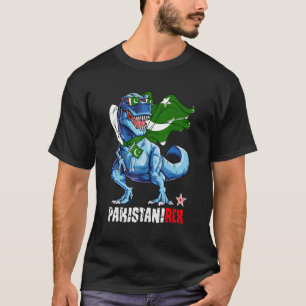 Pakistanirex Proud Pakistani Flag Fun Dinosaur Sau T-Shirt