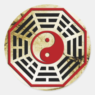 PaKua antique swing Classic Round Sticker