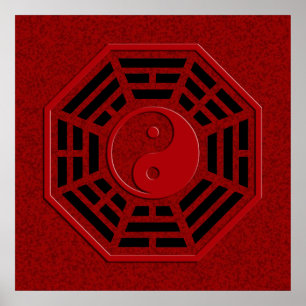 PaKua   dark red splatter Poster