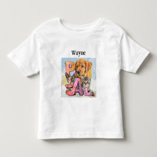 Pal Dog and Cats Plus Personalise Name Toddler T-Shirt