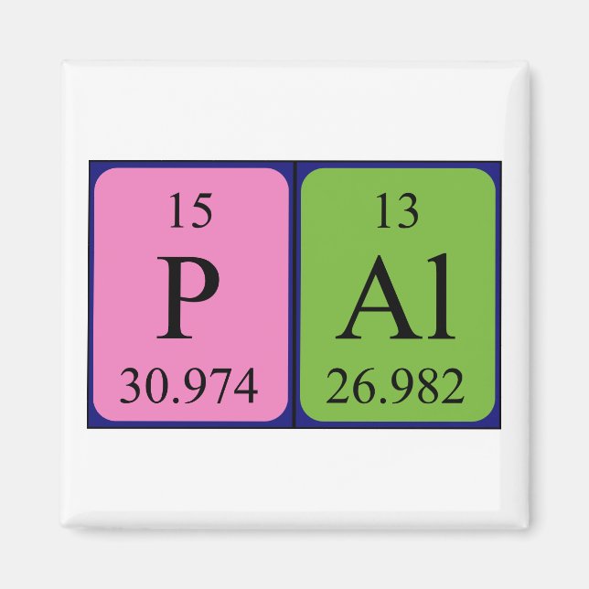 Pál periodic table name magnet (Front)