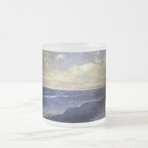 Pal Szinyei-Merse - water wave vintage. paintings Frosted Glass Coffee Mug