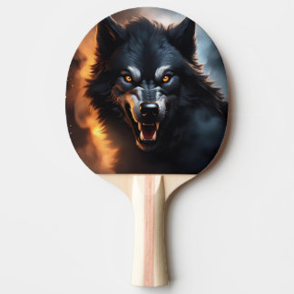 Pala de Ping Pong Lobo con Postura Agresiva Paddle