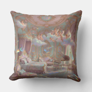 Palace Dreamscape Psychedelic Rococo Revival Mural Cushion