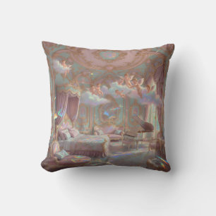 Palace Dreamscape Psychedelic Rococo Revival Mural Cushion