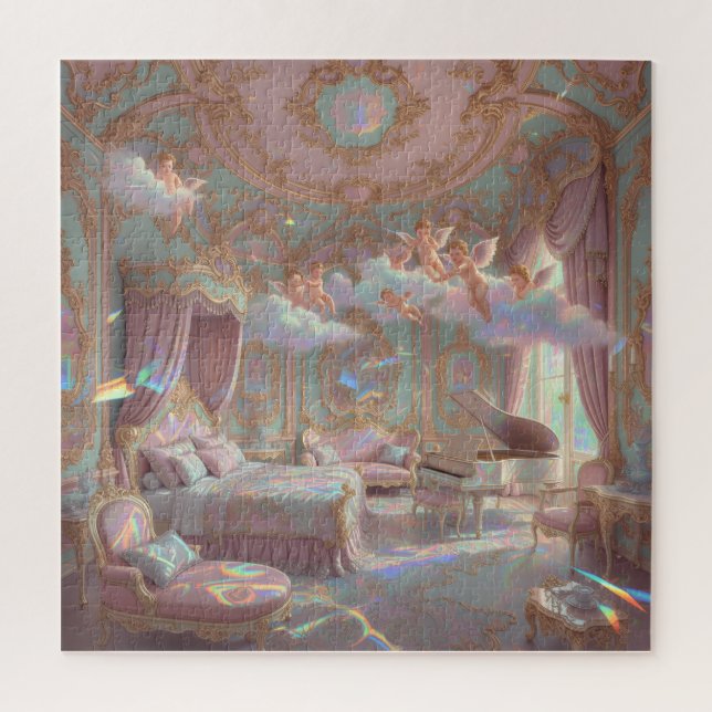Palace Dreamscape Psychedelic Rococo Revival Mural Jigsaw Puzzle (Vertical)