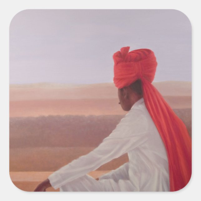 Palace Guard Jaipur Square Sticker (Front)