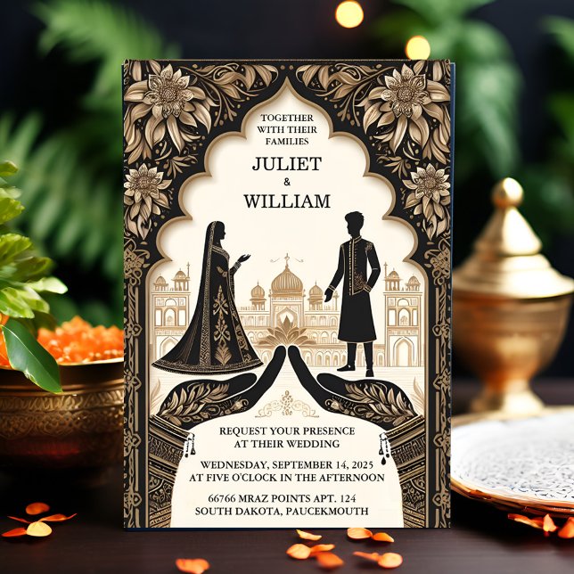 Palace Hindi Henna Mehndi Indian Style Wedding Invitation (Creator Uploaded)