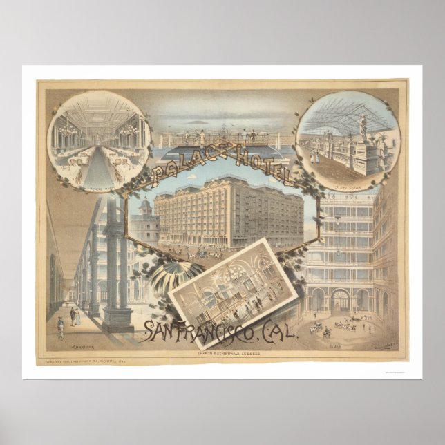 Palace Hotel, San Francisco, California Poster (Front)