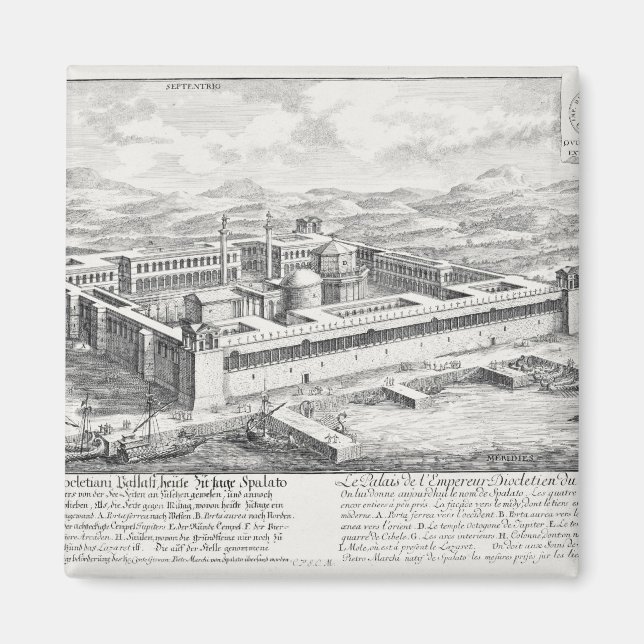 Palace of Diocletian (245-313), Split, Yugoslavia, Magnet (Front)
