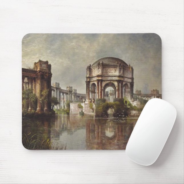 Palace of Fine Arts Lagoon Painting Mouse Mat (With Mouse)