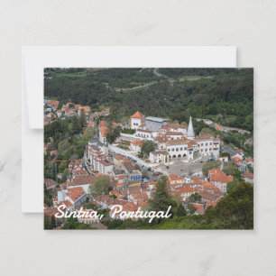 Palace of Sintra from above in Sintra Portugal