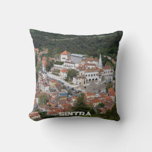 Palace of Sintra from above in Sintra Portugal Cushion