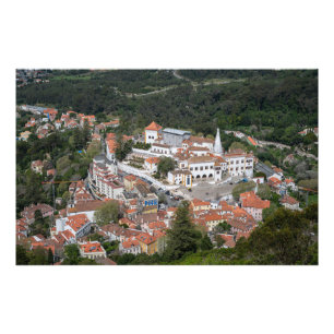 Palace of Sintra from above in Sintra, Portugal Photo Print