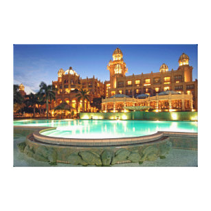 Palace Of The Lost City Hotel And Swimming Pool Canvas Print