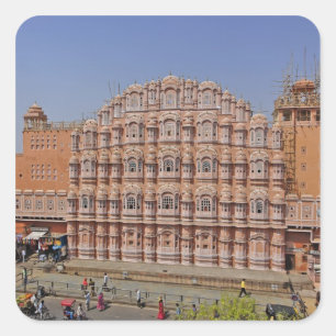 Palace of the Winds (Hawa Mahal), Jaipur, India, Square Sticker