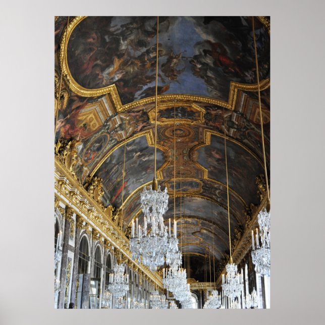 Palace of Versaille Mirror Hall France Poster (Front)