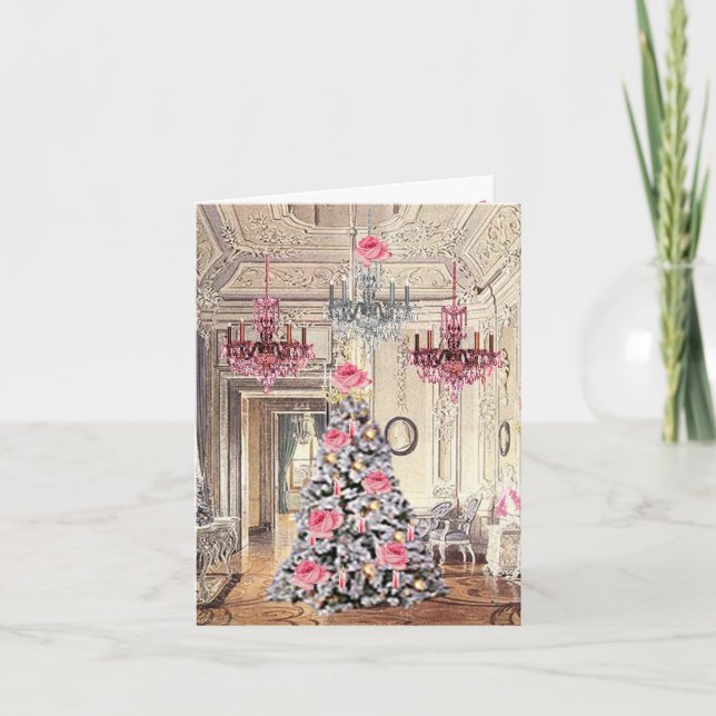 Palace of Versailles France Christmas  Thank You Card (Front)