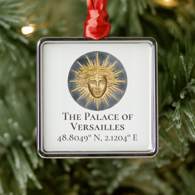 Palace of Versailles Latitude & Longitude  Metal Tree Decoration (Tree)
