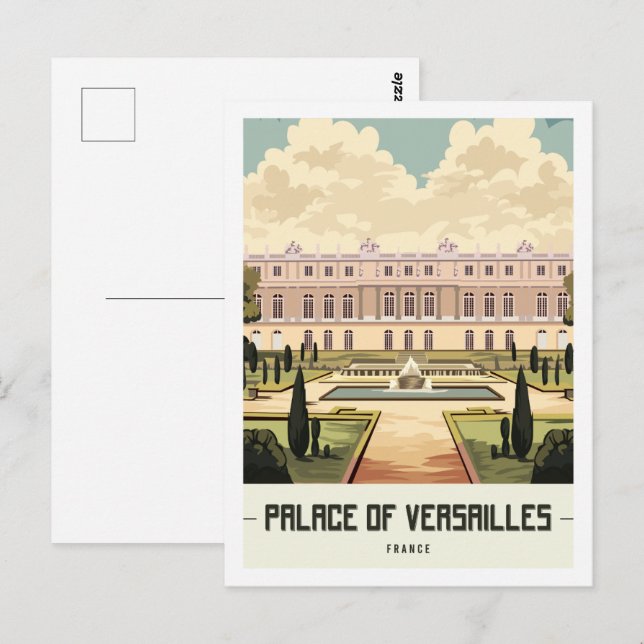Palace of Versailles Paris France Travel Place Postcard (Front/Back)