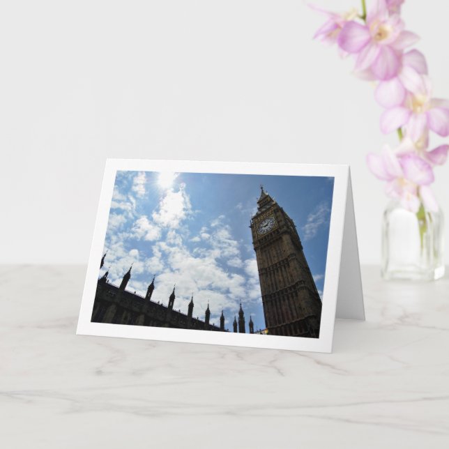 Palace Of Westminster, The Elizabeth Tower, London Card (Orchid)