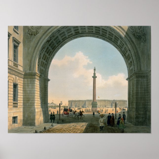 Palace Square, View from the Arch of the Army Poster (Front)
