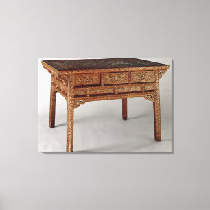 Palace table, Ming Dynasty, Hsuan Te Period Canvas Print