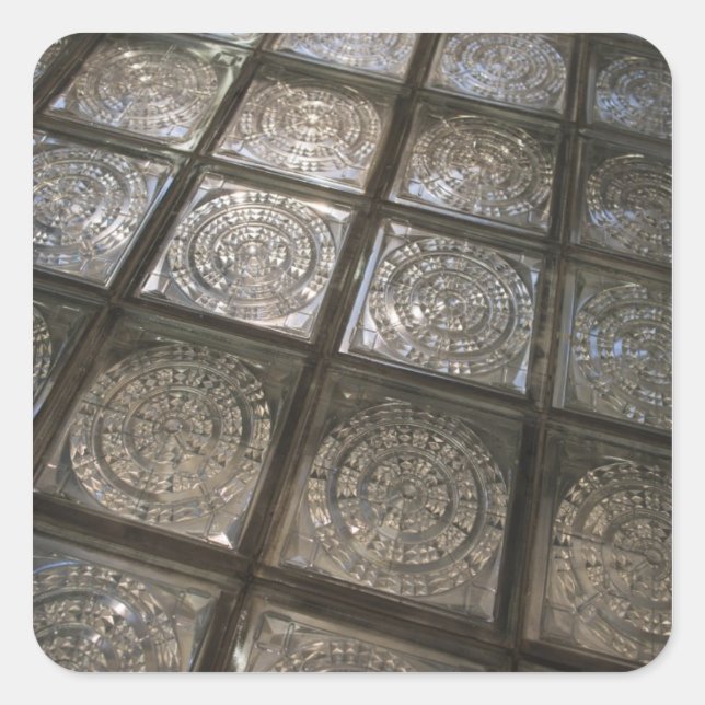 Palacio de Communicaciones, glass flooring Square Sticker (Front)