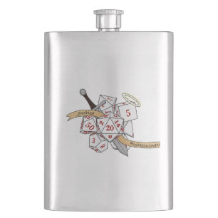 Paladin Dice Design Hip Flask