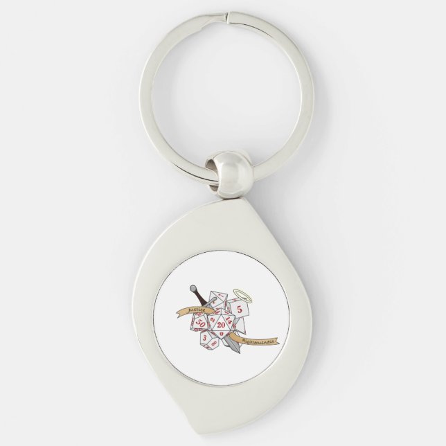 Paladin Dice Design Key Ring (Front)