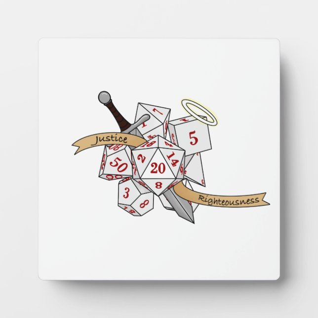 Paladin Dice Design Plaque (Front)