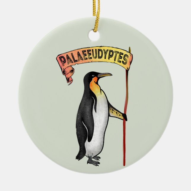 Palaeeudyptes Extinct Penguin Ceramic Tree Decoration (Front)