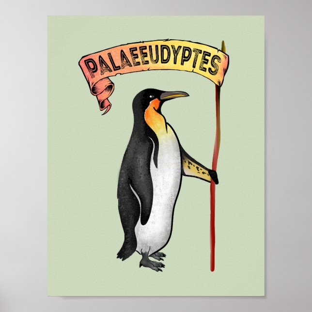 Palaeeudyptes Extinct Penguin Poster (Front)