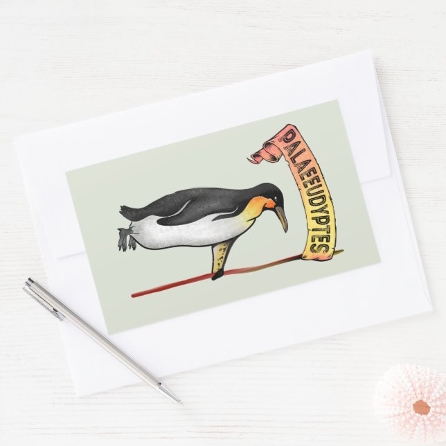 Palaeeudyptes Extinct Penguin Rectangular Sticker (Envelope)