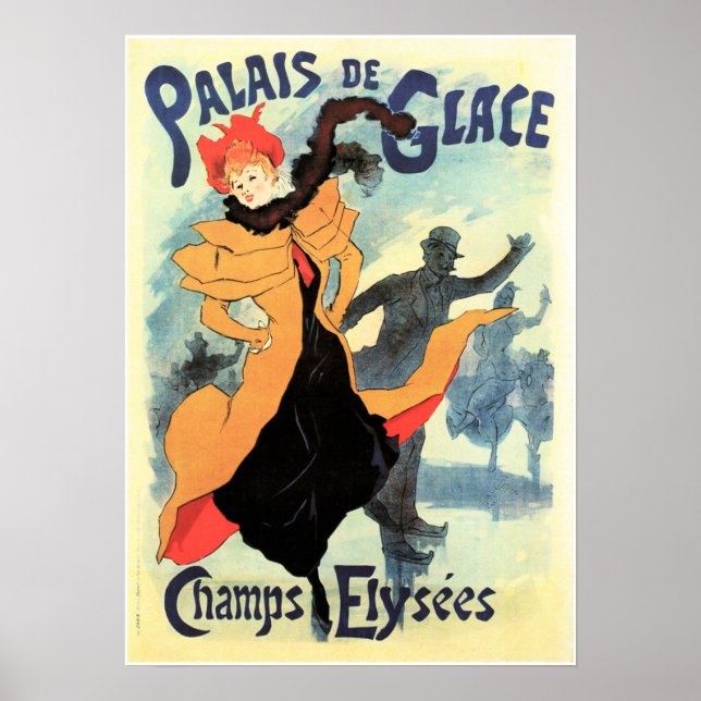PALAIS DE GLACE Champs Elysees Old Jules Cheret Poster (Front)